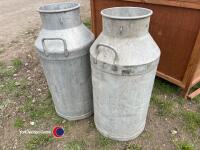 2 x vintage milk churns - 3