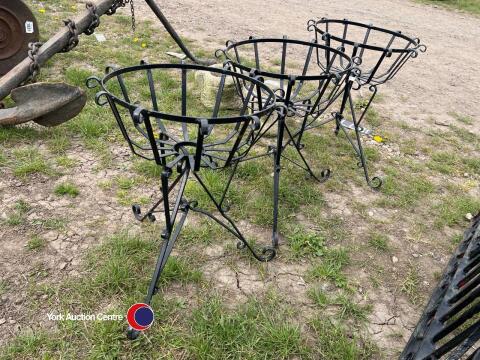 3 x metal planters