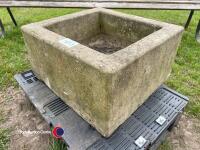 20in x 20in stone trough - 2