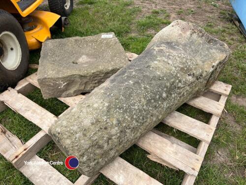 2 x stone garden ornaments