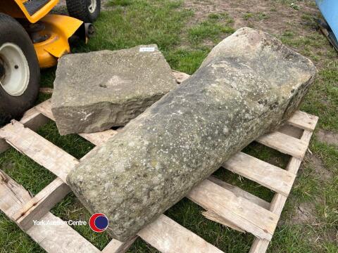 2 x stone garden ornaments