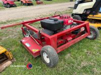 Swisher ATV towed 60in rotary mower fitted with 13HP Honda electric start engine, key in office - 2
