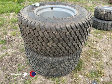 2 x lawn mower wheels, size 23 x 10.5