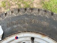2 x lawn mower wheels, size 23 x 10.5 - 2