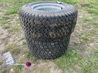2 x lawn mower wheels, size 23 x 10.5 - 3