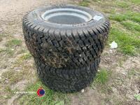 2 x lawn mower wheels, size 23 x 10.5 - 4