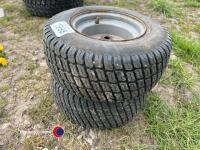 2 x lawn mower wheels, size 16 x 16.5 - 2