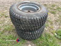 2 x lawn mower wheels, size 16 x 16.5 - 4