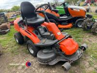 Husqvarna out front ride on mower, key in office - 2