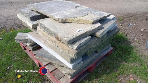 Pallets of reclaimed Yorkshire stone flags