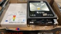 2 x new Hilclare 50 watt LED yard floodlights - 2