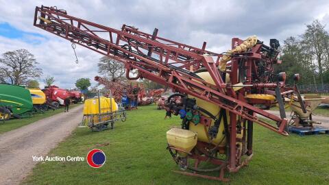 Hardi mega 24m sprayer with 1200l tank, control box in office