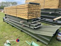 60ft x 40ft x 15ft portal framed steel building, 4 x 15ft bays, timber purlins spaced for fibre cement or steel roofing, 8 wind braces and all connection bolts - 5