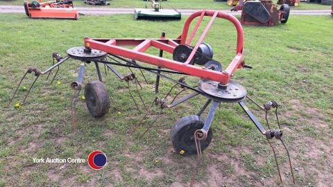 Abra 2 rotor tedder, PTO and belt drive, used 1 season, pto in office