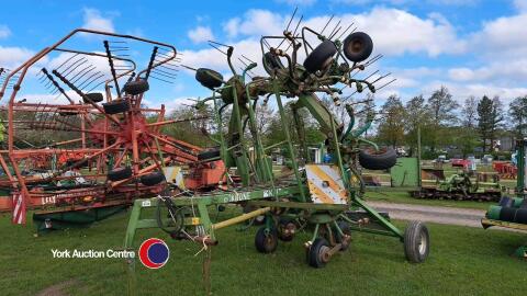 Krone trailed 8 rotor tedder, used last year, working order