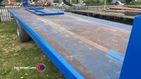 24ft bale trailer, commercial axles, super single wheels, hydraulic brakes, Led lights. - 3