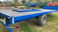 24ft bale trailer, commercial axles, super single wheels, hydraulic brakes, Led lights. - 5
