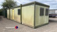 Portacabin, 32ft x 10ft, 2 rooms and lobby, good condition