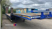 MAC 45ft step frame low loader, hydraulic ramps, outriggers, recent tyres and airbags. - 2