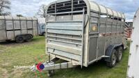 Nugent 12ft cattle trailer with sheep decks and cattle gate, 2011 - 2