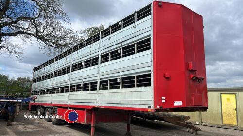 Plowmans 3 deck livestock trailer, hydraulic ramp to all decks. Very good sheep box, all 9ft sections, good height between decks. 1996 MOT until 31.08.25, control box in office