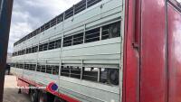 Plowmans 3 deck livestock trailer, hydraulic ramp to all decks. Very good sheep box, all 9ft sections, good height between decks. 1996 MOT until 31.08.25, control box in office - 3