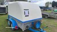 Box van/GP trailer, 8ft 4in L x 4ft 2in W x 4ft 4in H, removable top, double hinged ramp door, spare wheel, shoring poles, lights work, key in office - 5
