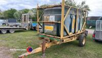Bunded fuel bowser on 3T MF trailer approx 2000 litre - 2
