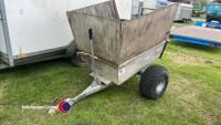 TFM ATV tipping trailer, extended sides, flotation wheels