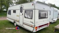 Viceroy jubilee caravan, 1995, good order for age. No obvious leaks. Awning. Good order but hasn't been used or safety checked for a long while, key in office - 3