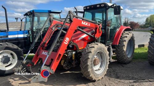 Massey Ferguson 5455 tractor, front linkage/pto, MX loader, Euro headstock, Dyna 4, good working order, FX07 FXJ, key in office