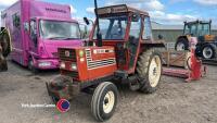 1987 Fiat 55-90 WD tractor, E992 ATL, 4457 hours, new to a small farm near Boston, Lincs c/w original reg document and V5C reg document