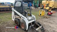 Bobcat 443 skid steer loader c/w much grab - 2