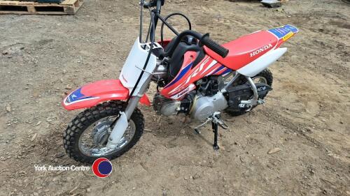 Honda CRF50 kids 2 wheel off road bike, kick starter, 3 speed, auto clutch, key in office