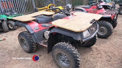MF Arctic Cat 500 ATV, starts and runs well, brakes need attention before use, 2004, key in office