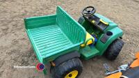 Childs John Deere Gator electric ride on, charger in office - 2