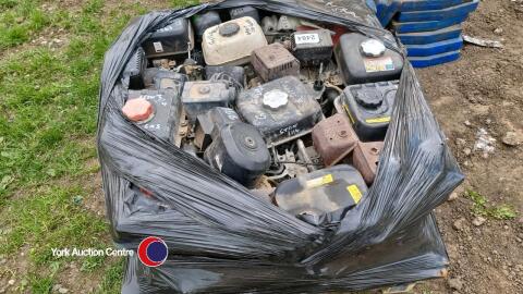 Pallet of used petrol engines