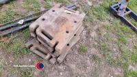 6x Deutz tractor weights