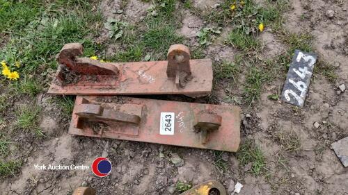 Pair of Manitou forklift brackets