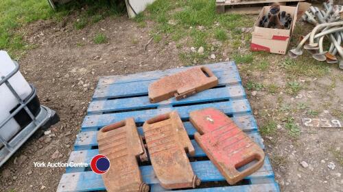 4 x Massey Ferguson deep weights