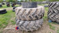 Stocks Trelleborg front dual wheels 480/70R30 c/w clamps, 40%
