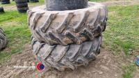 Stocks Trelleborg front dual wheels 480/70R30 c/w clamps, 40% - 4