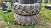 Stocks rear dual wheels, Michelin Agribib 520/85R42 c/w clamps, 50% - 4