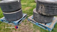 4 x 455/45 R22.5 wheels and tyres - 4
