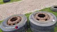 4 x Bridgestone 11R22.5 tyres - 2