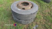 Pair of wheels and tyres 275/20R10 stud tyres
