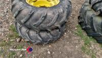 John Deere 14.9R24 rims and tyres, to suit 50 series, tyres hold air - 4