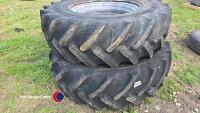 Pair of 18.4 x 34 Goodyear radial tyres