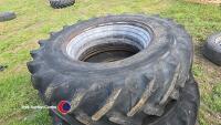 Pair of 18.4 x 34 Goodyear radial tyres - 2