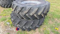 Pair of 18.4 x 34 Goodyear radial tyres - 4
